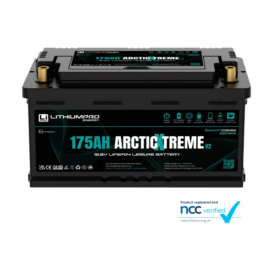 A LithiumPro 175Ah ArcticXtreme lithium leisure battery