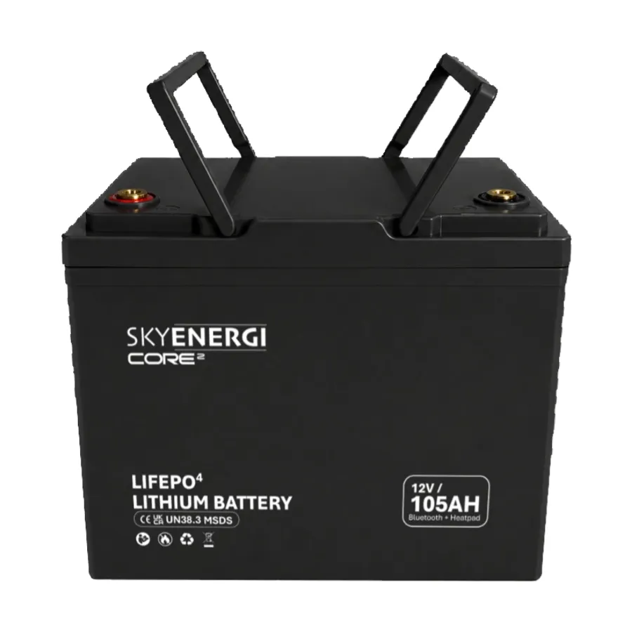 A Skyenergi Core2 105Ah lithium leisure battery